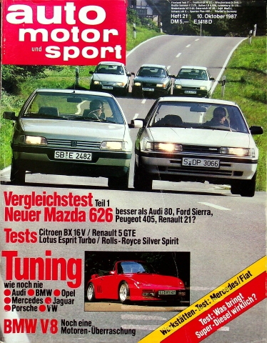Deckblatt Auto Motor und Sport (21/1987)